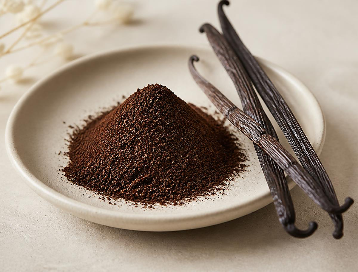 Vanilla powder in a bowl